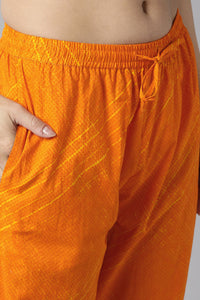 Thumbnail for Women's Orange Pure Cotton Solid Night Suit - Rasiya - Distacart