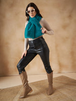 Thumbnail for InWeave Women's Cyan Blue Faux Fur Neck Warmer - Distacart