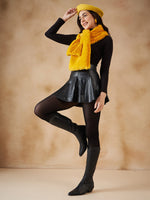 Thumbnail for InWeave Women's Yellow Faux Fur Neck Warmer - Distacart