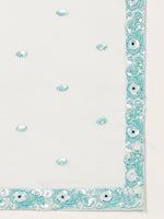 Thumbnail for House of Panchhi Turquoise Blue Georgette Sequinse Embroidery Lehenga Choli & Dupatta - Distacart