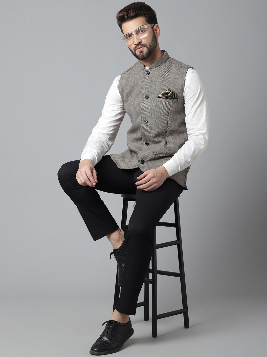 Even Apparels Men's Cream Pure Wool Nehru Jacket - Distacart