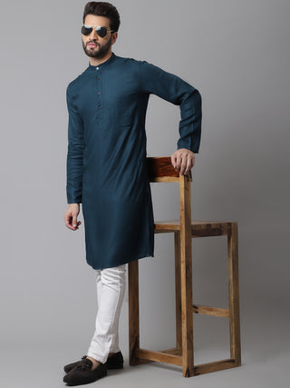 Even Apparels Green Kurta With Band Collar - Distacart