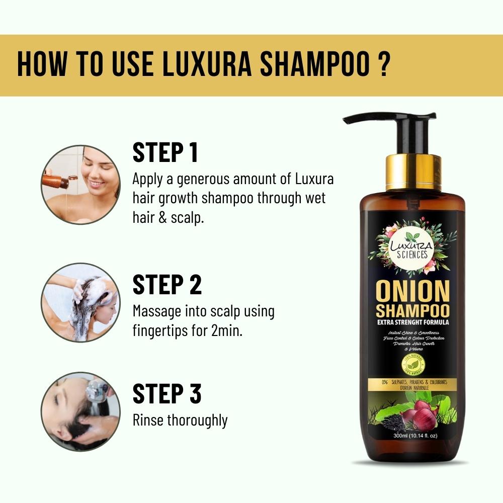 Luxura Sciences Onion Oil Shampoo For Hair Growth - Distacart