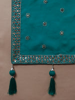 Thumbnail for House of Panchhi Printed Embroidery Teal Georgette Sequin Lehenga Choli - Distacart