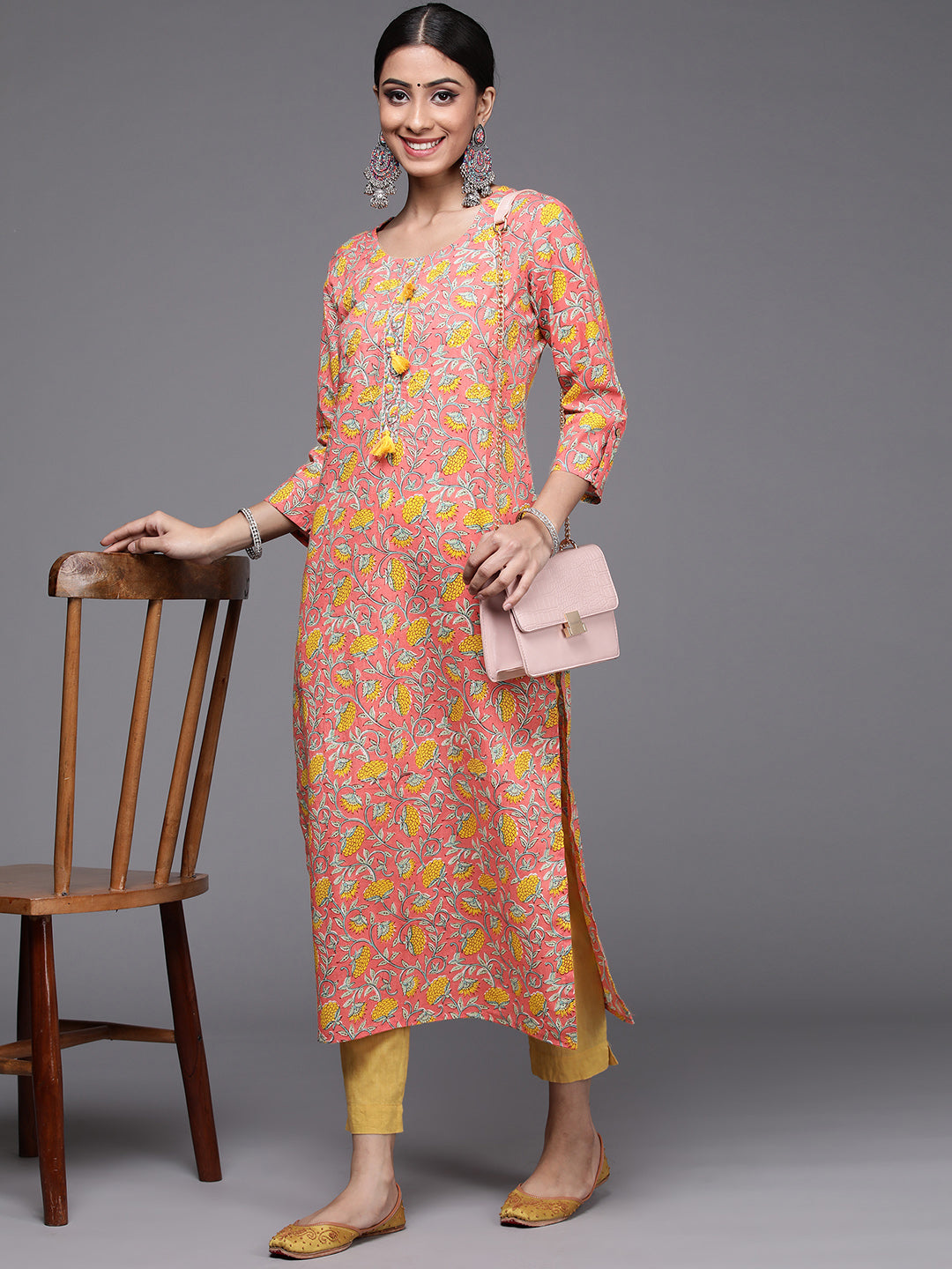 Varanga Women Printed Cotton Kurta - Distacart