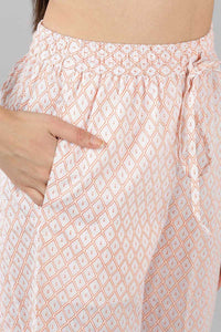 Thumbnail for Women's Pink Cotton Striped Night Suit - Rasiya - Distacart