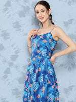 Thumbnail for InWeave Women's Blue Pink Japanese Art Strappy Set - Distacart
