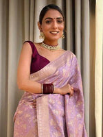 Thumbnail for Kalini Woven Design Zari Banarasi Saree - Distacart