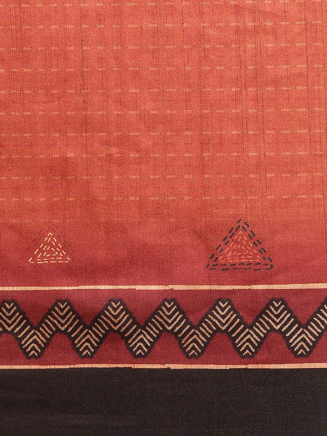 Soch Red & Orange Silk Blend Saree - Distacart