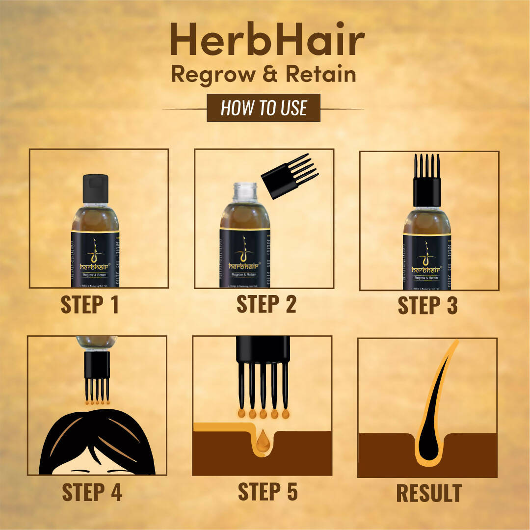 HerbHair Pure Herbal Regrow and Retain Hair Oil - Distacart
