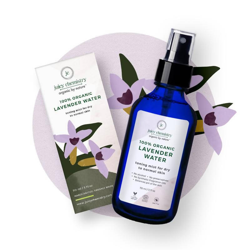 Juicy Chemistry Lavender Water Toner for Dry & Dull Skin - Distacart