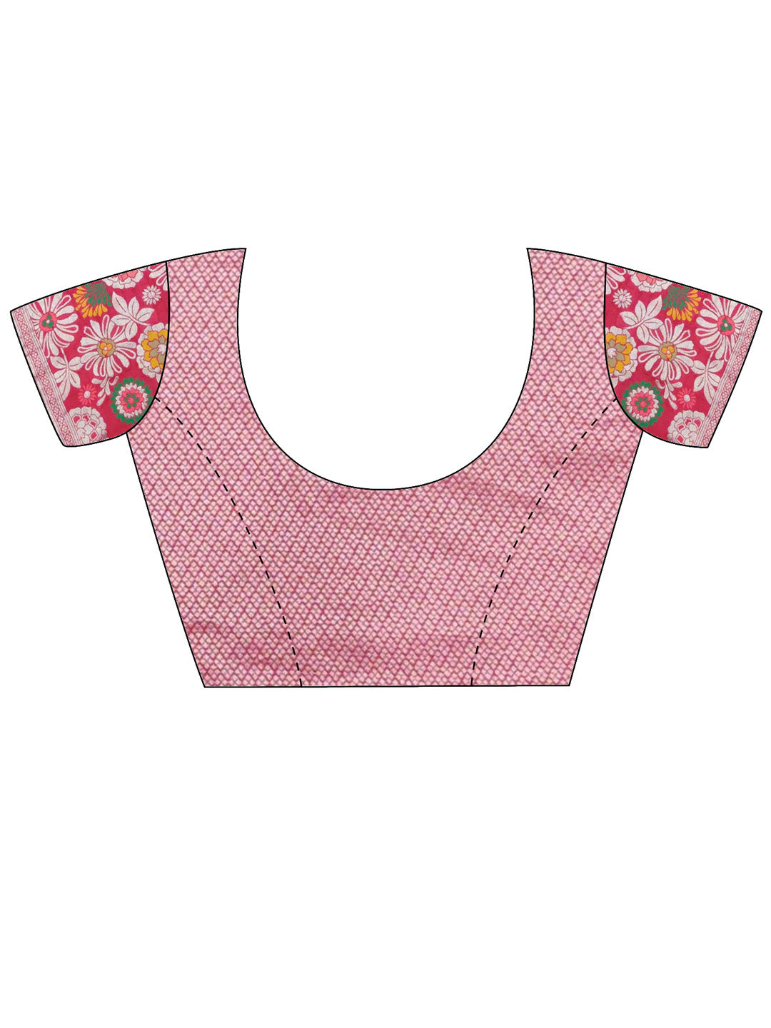 Mitera Pink & White Ethnic Motifs Zari Silk Banarasi Saree - Distacart