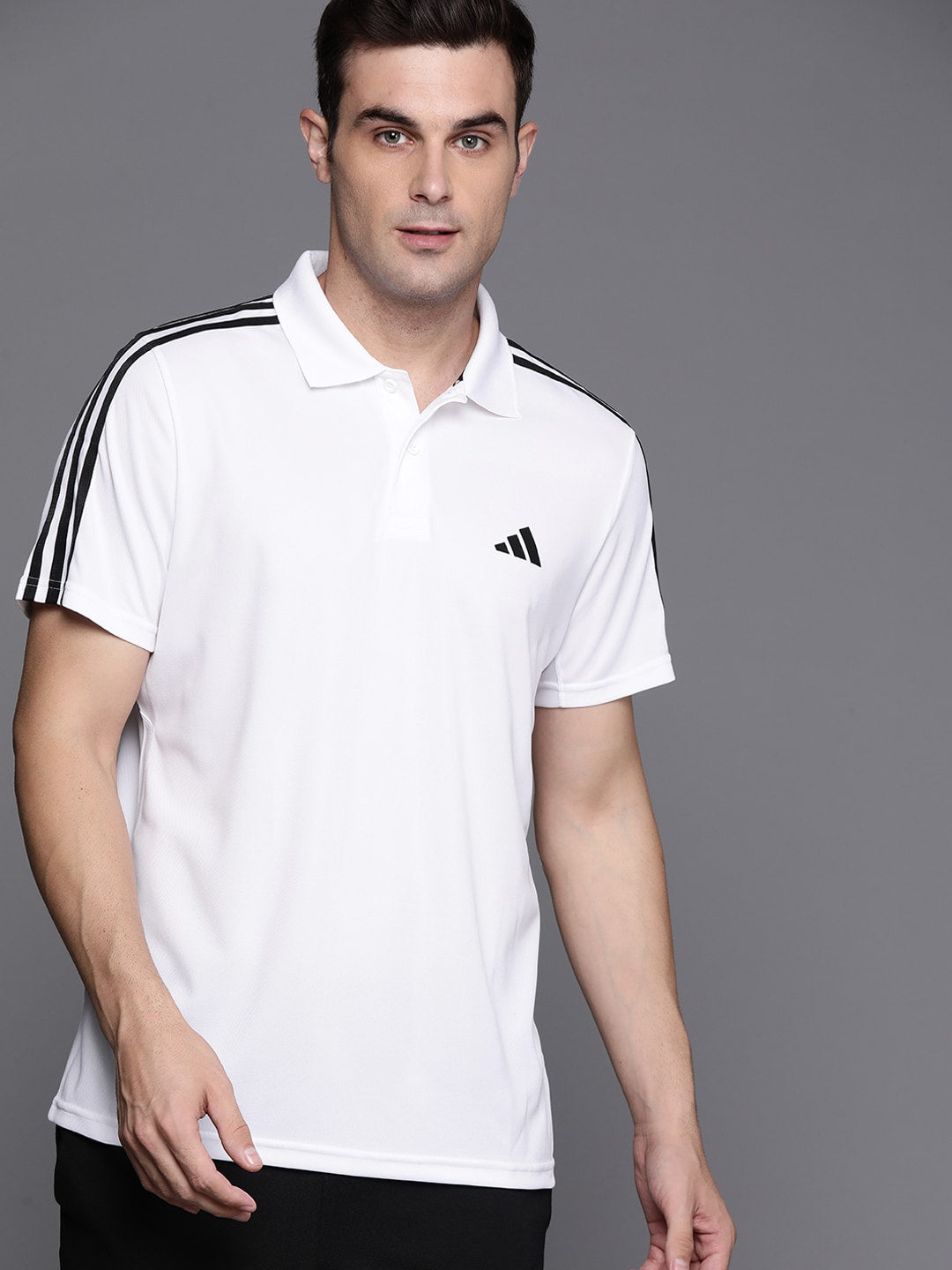 Adidas Men TR-ES PIQ 3 Polo Collar T-shirt - Distacart