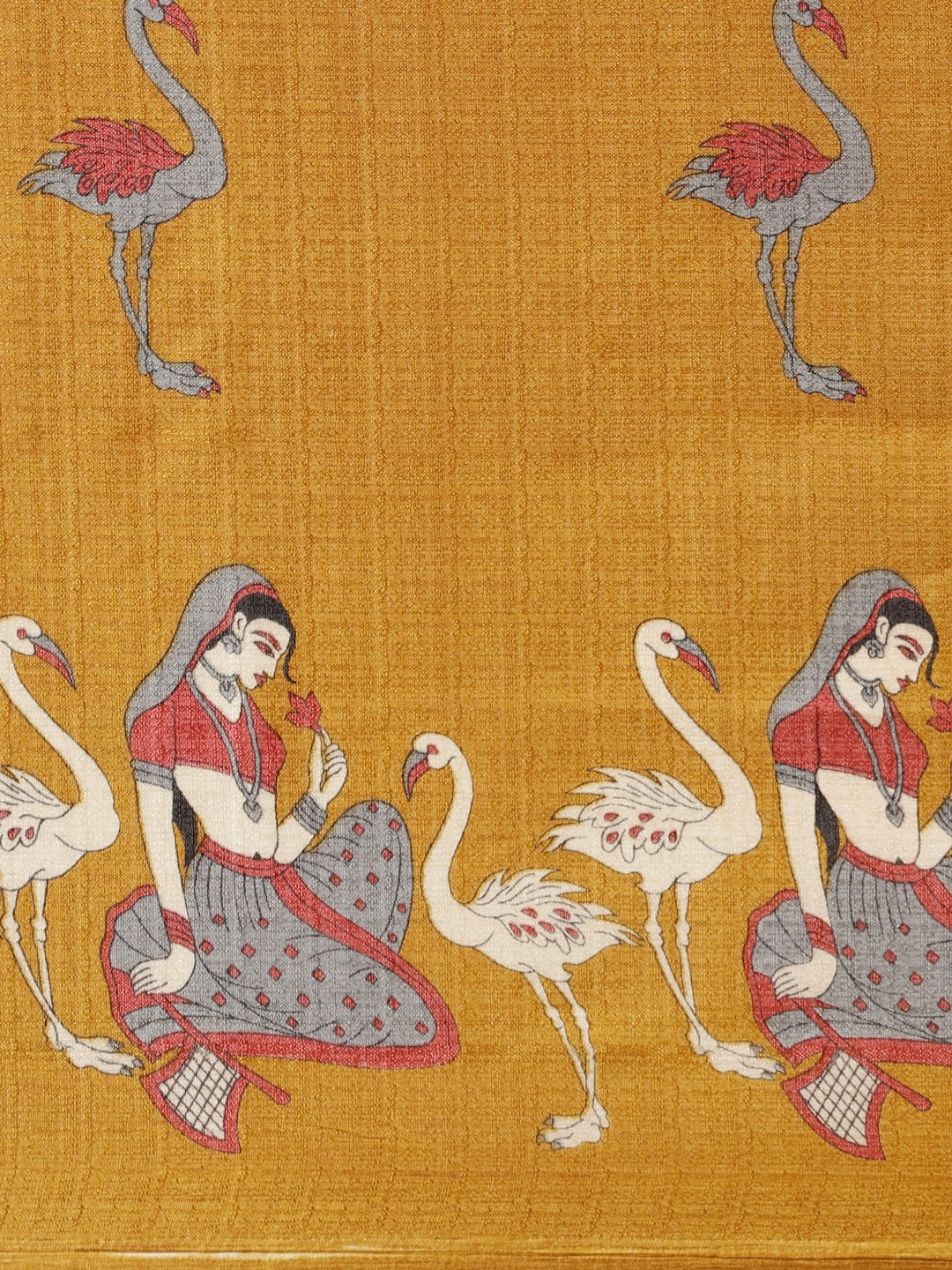 Saree Mall Brown & White Printed Saree - Distacart