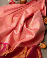 Thumbnail for DEIANA'S Beautiful Golden Jari with New Design Soft Lichi Silk Saree - Orange - Distacart