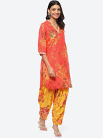 Thumbnail for Biba Women Plus Size Floral Printed Kurta With Salwar - Distacart