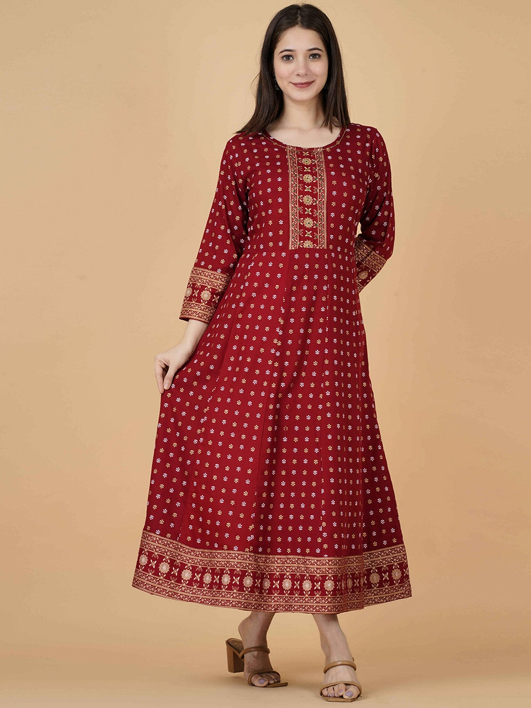 Kalini Ethnic Motifs Printed Anarkali Kurta - Distacart