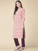 Thumbnail for Kalini Geometric Printed Printed Regular Kurta with Trousers - Distacart