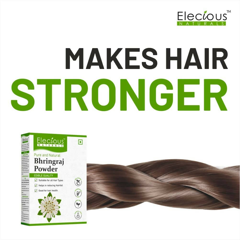 Elecious Naturals Bhringraj Powder For Hair Growth - Distacart