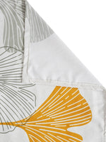 Thumbnail for Home Sizzler Grey & Yellow Floral 210 TC Queen Bedsheet with 2 Pillow Covers - Distacart