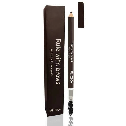 FLiCKA Rule with Brows Brow Pencil - Brown - Distacart