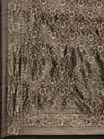 Thumbnail for Saree Mall Black Floral Linen Blend Banarasi Saree - Distacart