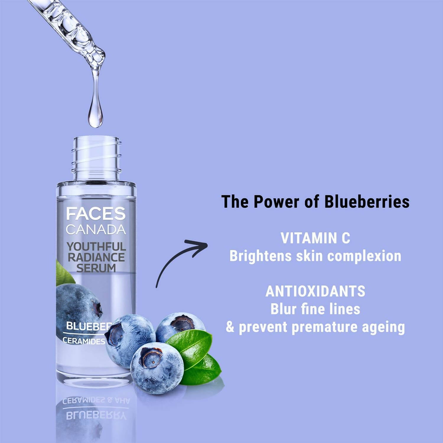 Faces Canada Youthful Radiance Serum - Blueberry - Distacart