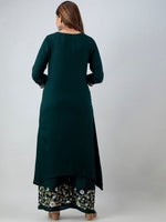 Thumbnail for Kalini Women Floral Embroidered Kurta With Palazzos - Distacart