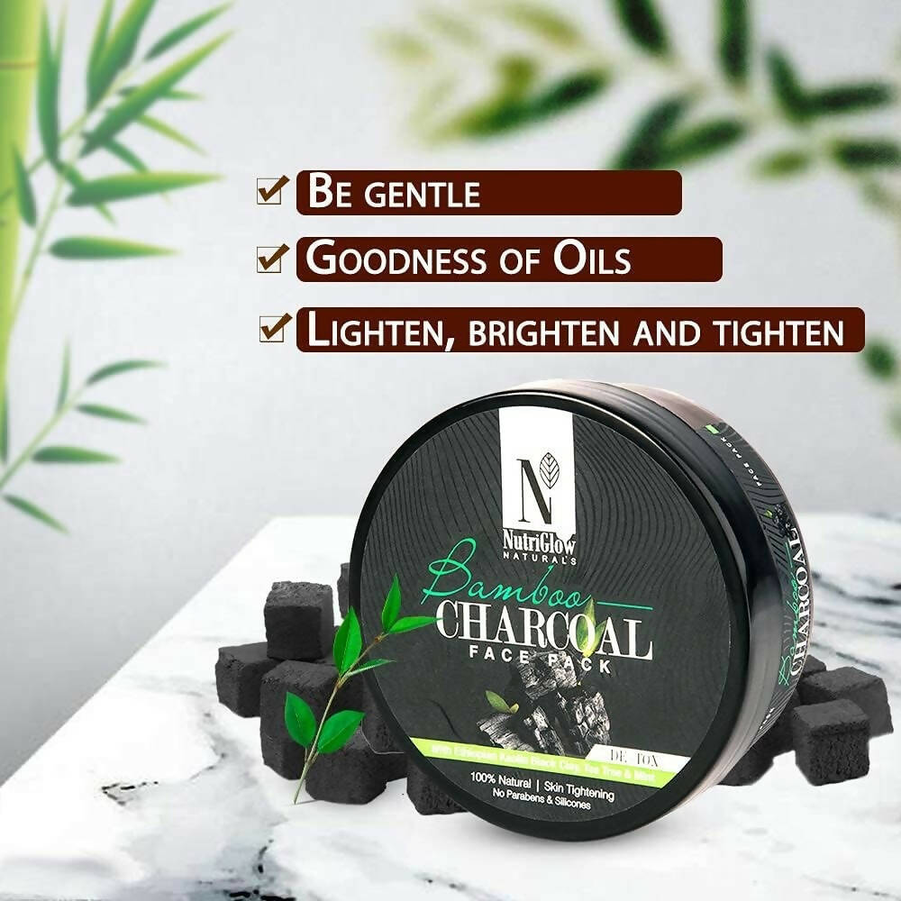 NutriGlow NATURAL'S Bamboo Charcoal Face Pack - Distacart