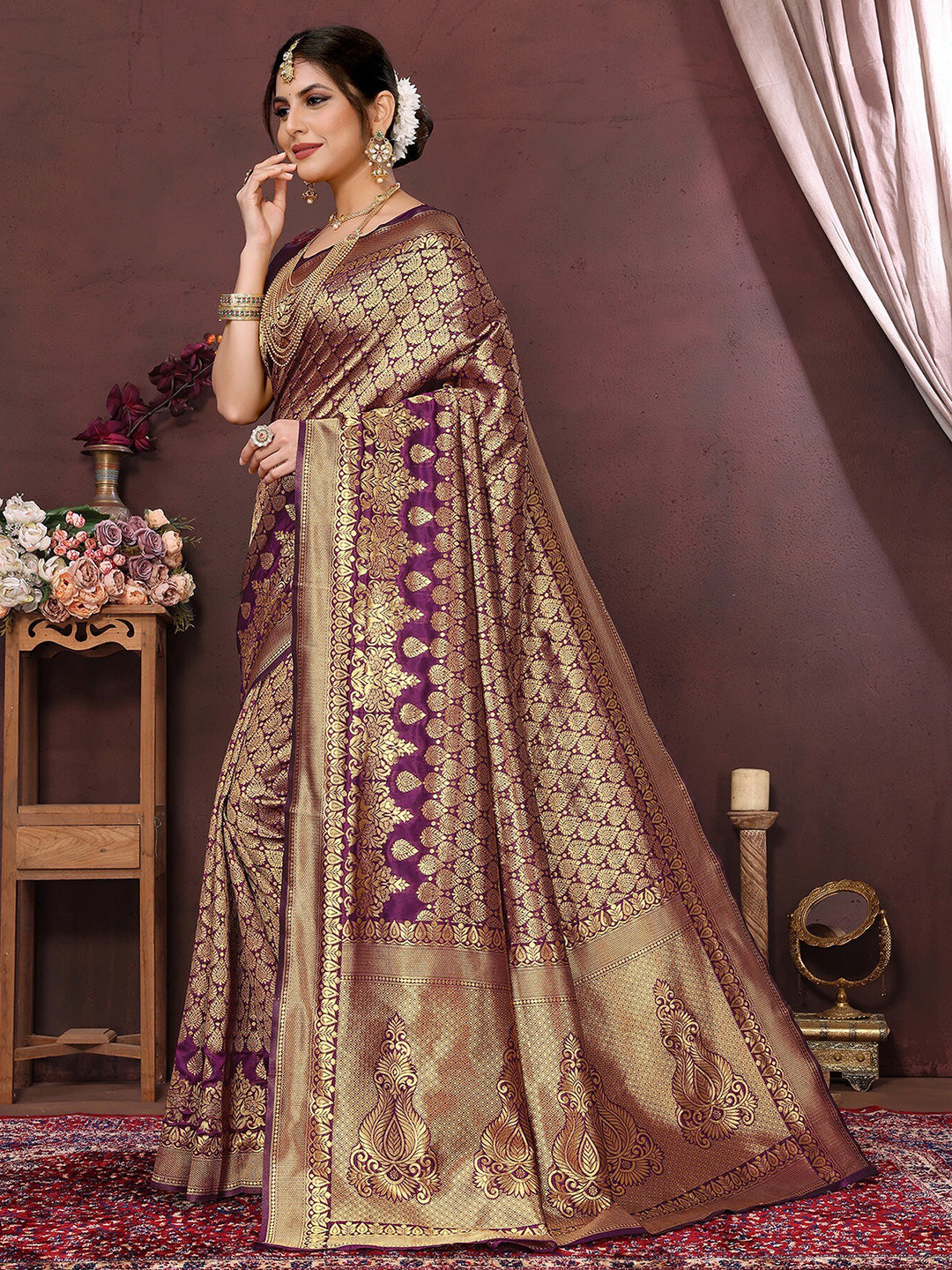 Kalini Ethnic Woven Design Zari Banarasi Saree - Distacart
