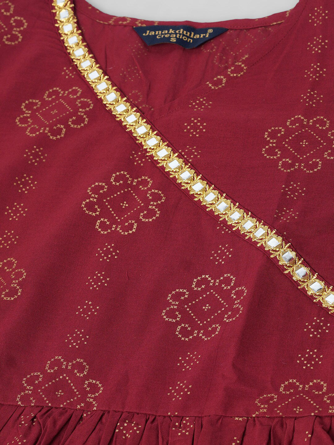 Kalini Women Maroon Ethnic Motifs Angrakha Anarkali Kurta - Distacart