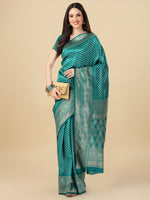 Thumbnail for Kalini Ethnic Motif Woven Design Zari Art Silk Banarasi Saree - Distacart