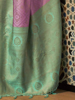 Thumbnail for Saree Mall Woven Design Zari Silk Blend Kanjeevaram Sarees - Distacart