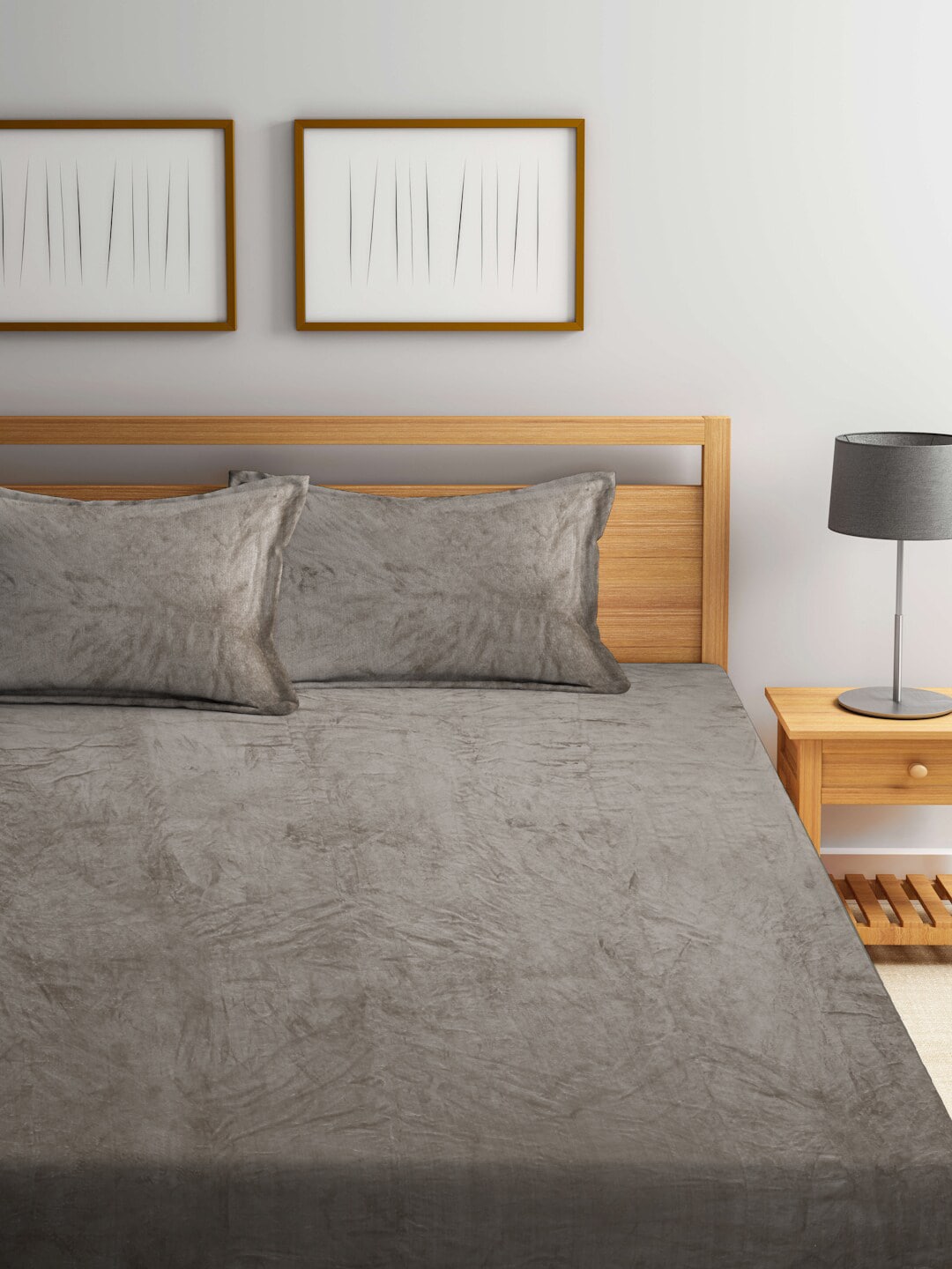 KLOTTHE 300 TC Woolen King Bedsheet with 2 Pillow Covers - Distacart