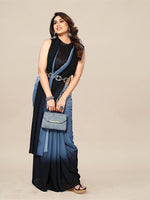 Thumbnail for Kalini Colourblocked Pure Georgette Saree - Distacart