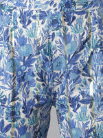 Thumbnail for Khushal K Women Blue & White Printed Kurta with Palazzos & Jacket - Distacart