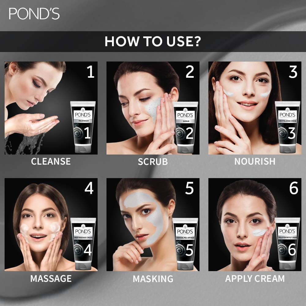 Ponds Charcoal Anti-pollution Home Facial Kit How To Use