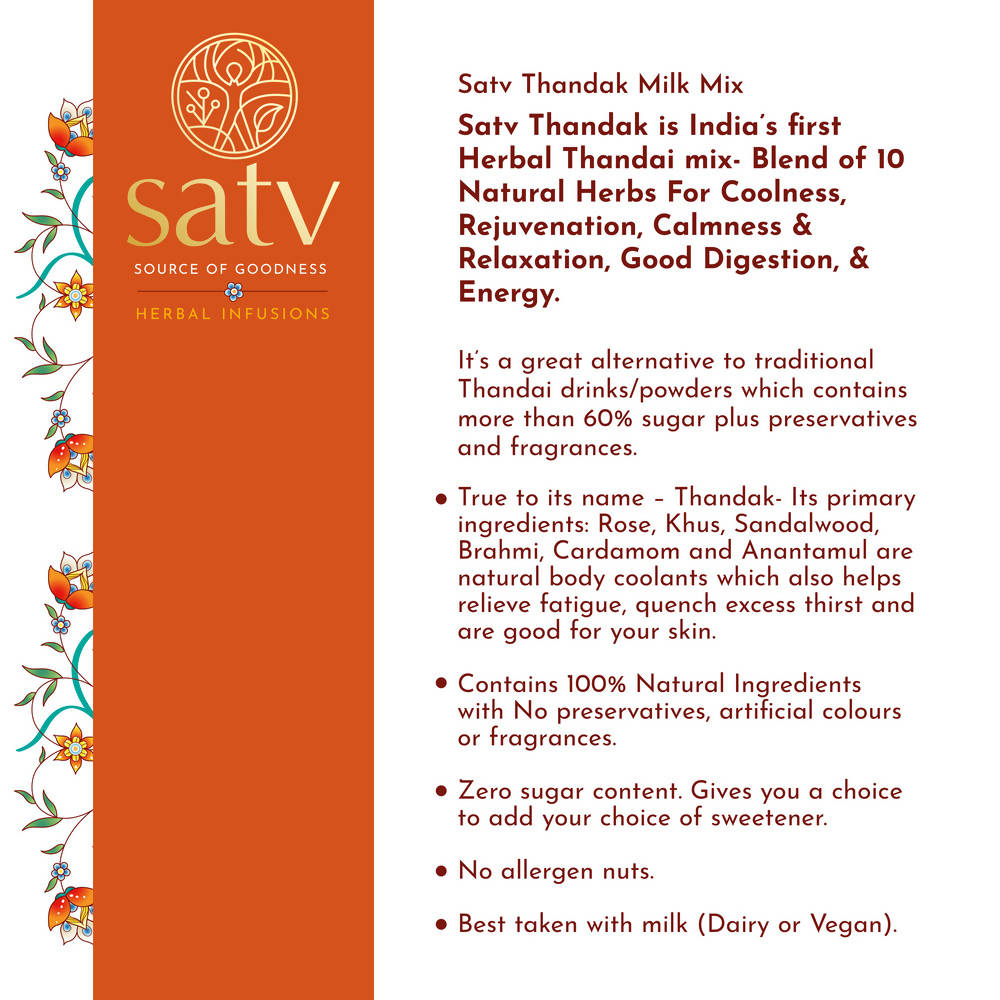 Satv Thandak Herbal Milk Mix - Distacart