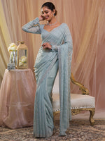 Thumbnail for Koskii Embellished Embroidered Saree - Distacart