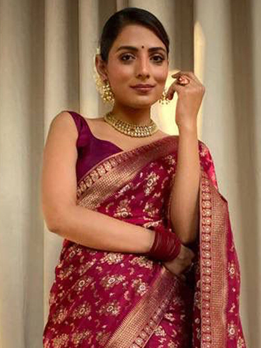 Kalini Woven Design Zari Banarasi Saree - Distacart
