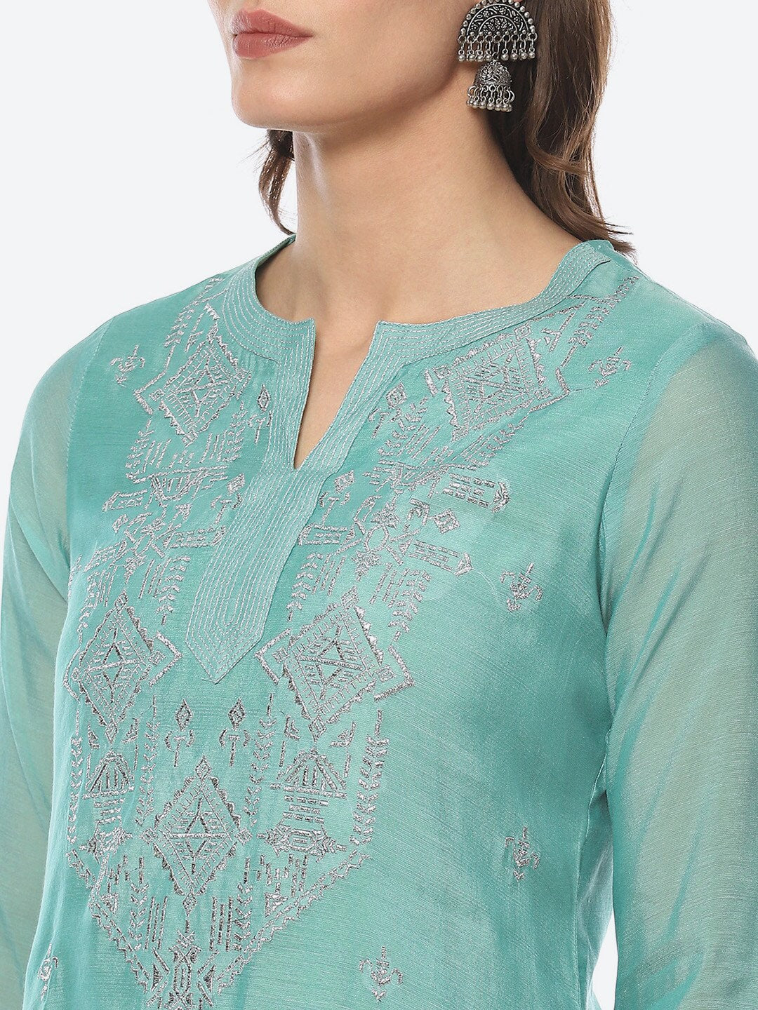 Biba Women Ethnic Motifs Yoke Design Thread Work Kurta - Distacart