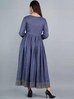 Thumbnail for Kalini Women Grey Embroidered Anarkali Kurta - Distacart