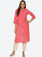 Thumbnail for Biba Women Bandhani Printed Kurta with Trousers - Distacart