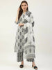 FIORRA Women's White Cotton Straight Kurta Pant With Dupatta - Distacart