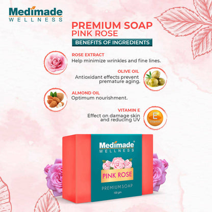 Medimade Wellness Pink Rose Premium Soap