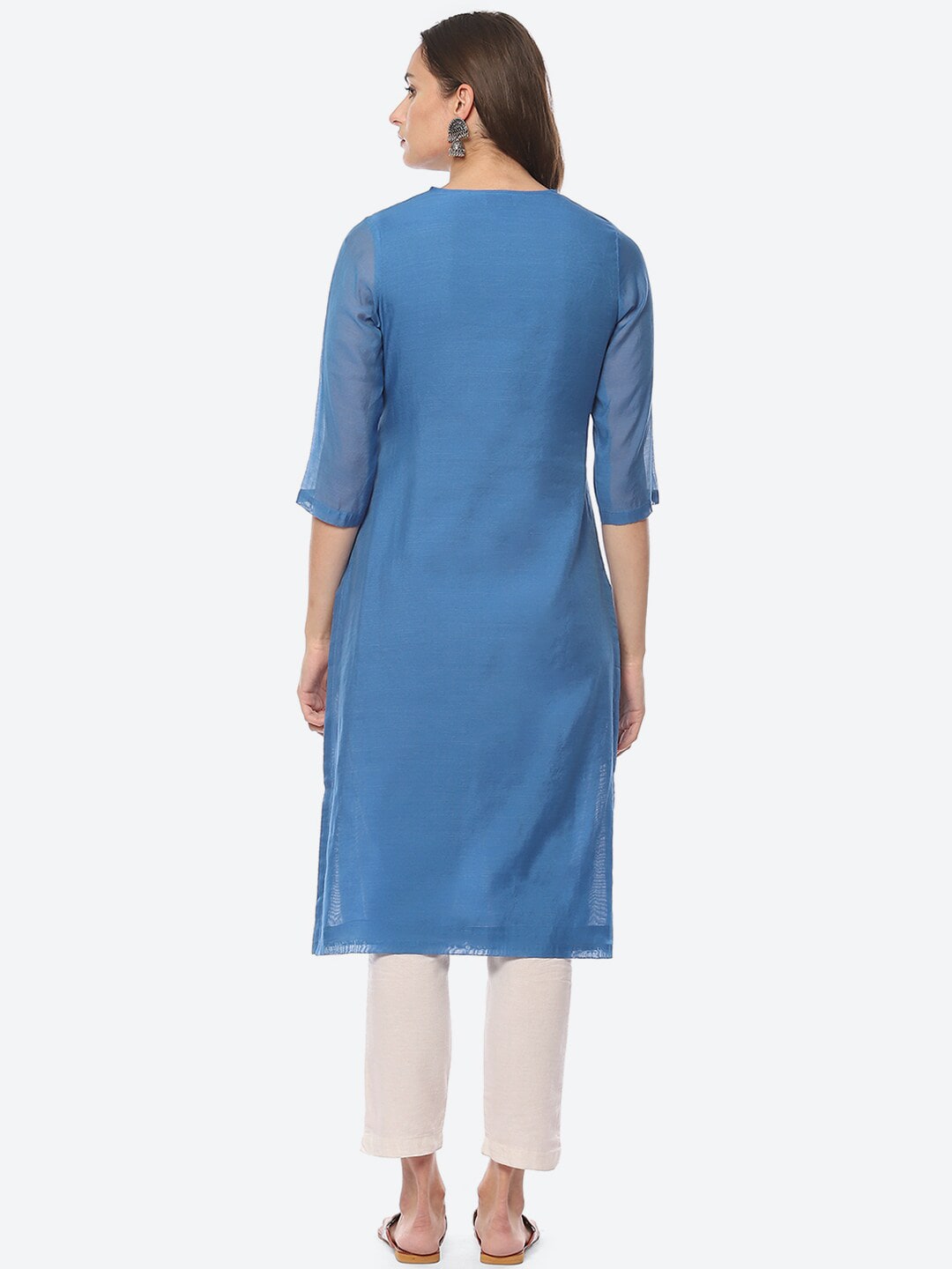 Biba Women Ethnic Motifs Embroidered Thread Work Kurta - Distacart