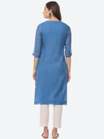 Thumbnail for Biba Women Ethnic Motifs Embroidered Thread Work Kurta - Distacart