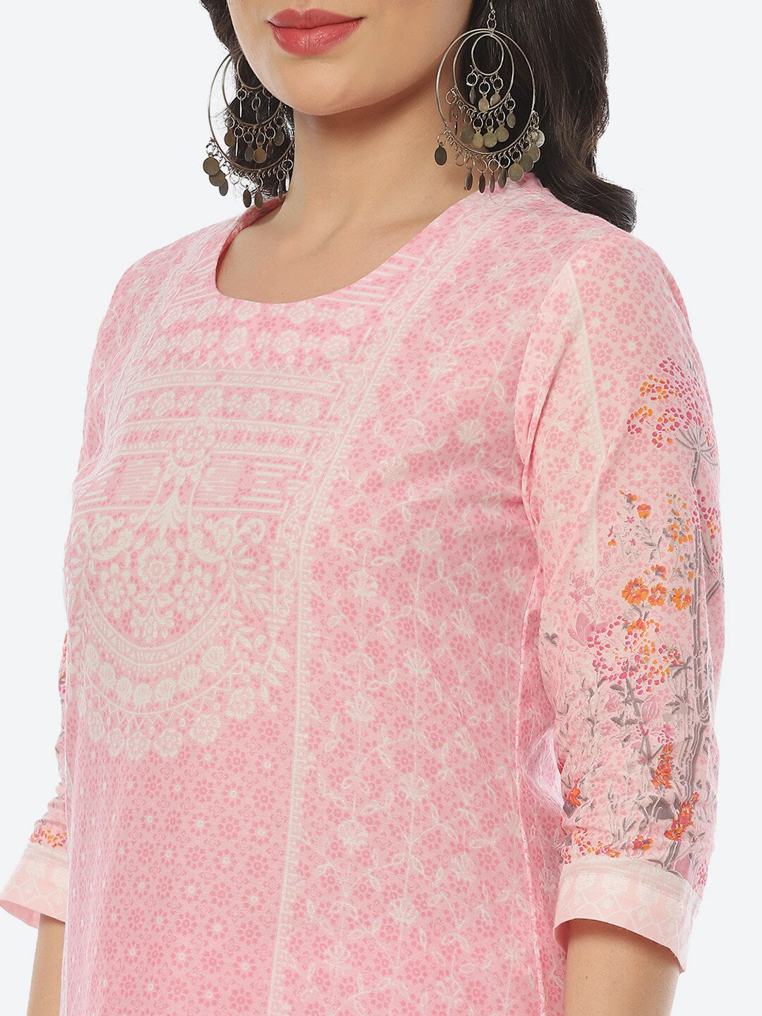 Biba Women Floral Printed Kurta With Palazzos & Dupatta - Distacart