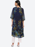 Thumbnail for Biba Women Floral Printed Thread Work A-Line Kurta - Distacart