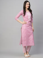 Thumbnail for Kalini Women Ethnic Motifs Printed Kurta with Trousers Set - Distacart